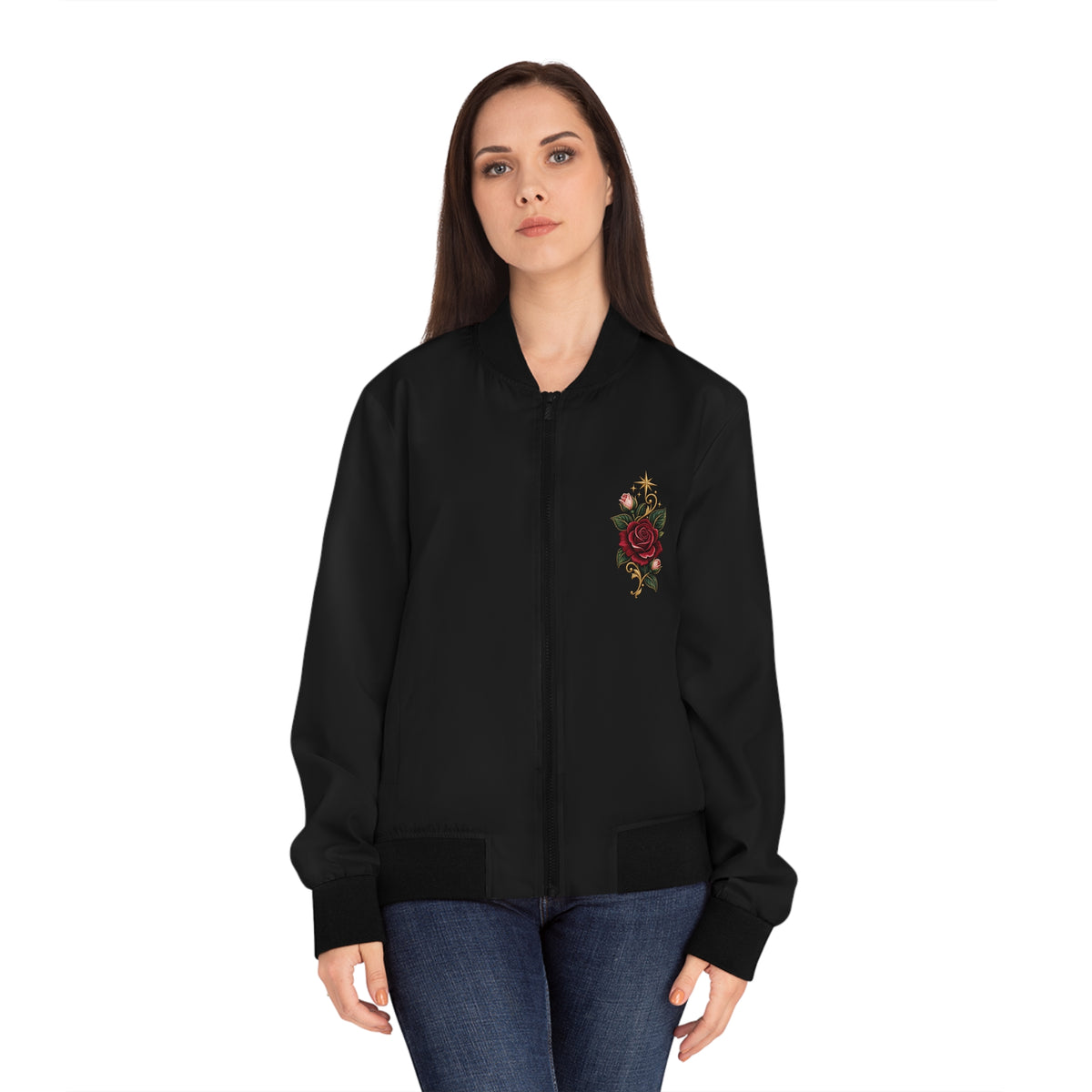 Fearless Tiger Rose Bomber Jacket