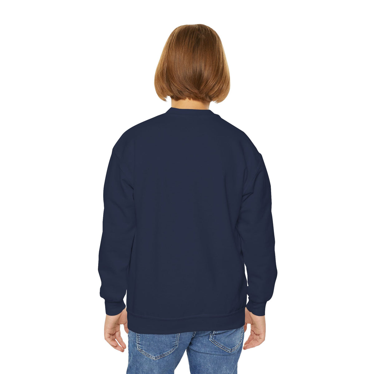 Youth Crewneck Sweatshirt — "Little Star, Big Dreams" Purple Cartoon Graphic