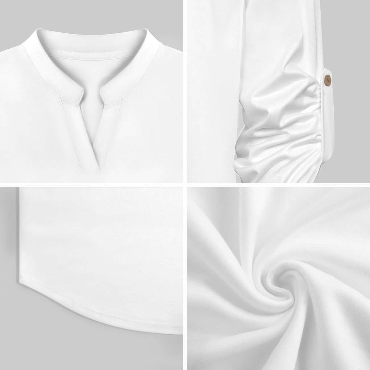 Ladies Vanessa V-Neck Quarter Sleeved Shirt(All-Over Printing)