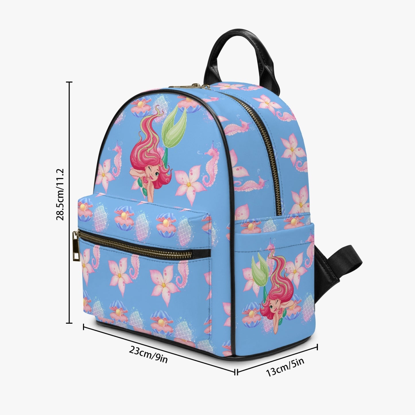GIRLS BACK TO SCHOOL ( MERMAID) All Over Printed PU Backpack