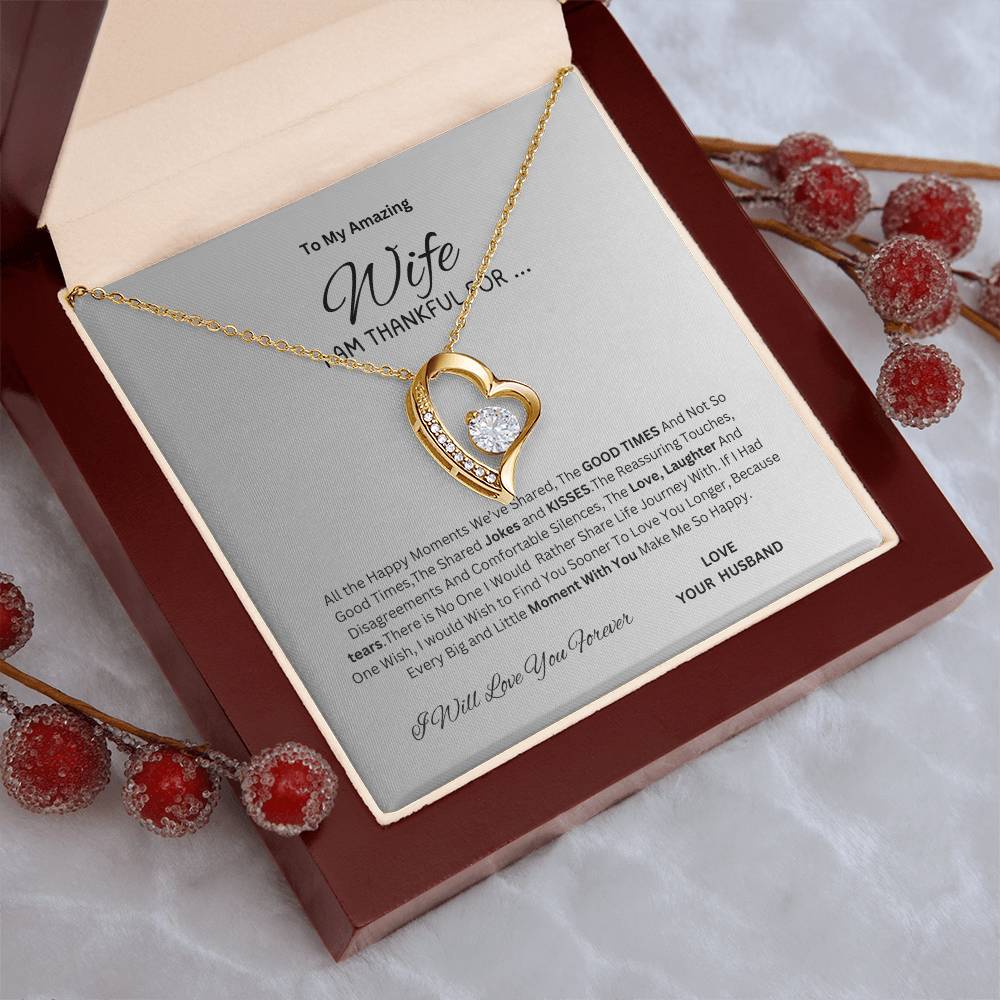 For An Amazing Wife Forever Love Necklace I Mother's Day I Anniversary - Best seller