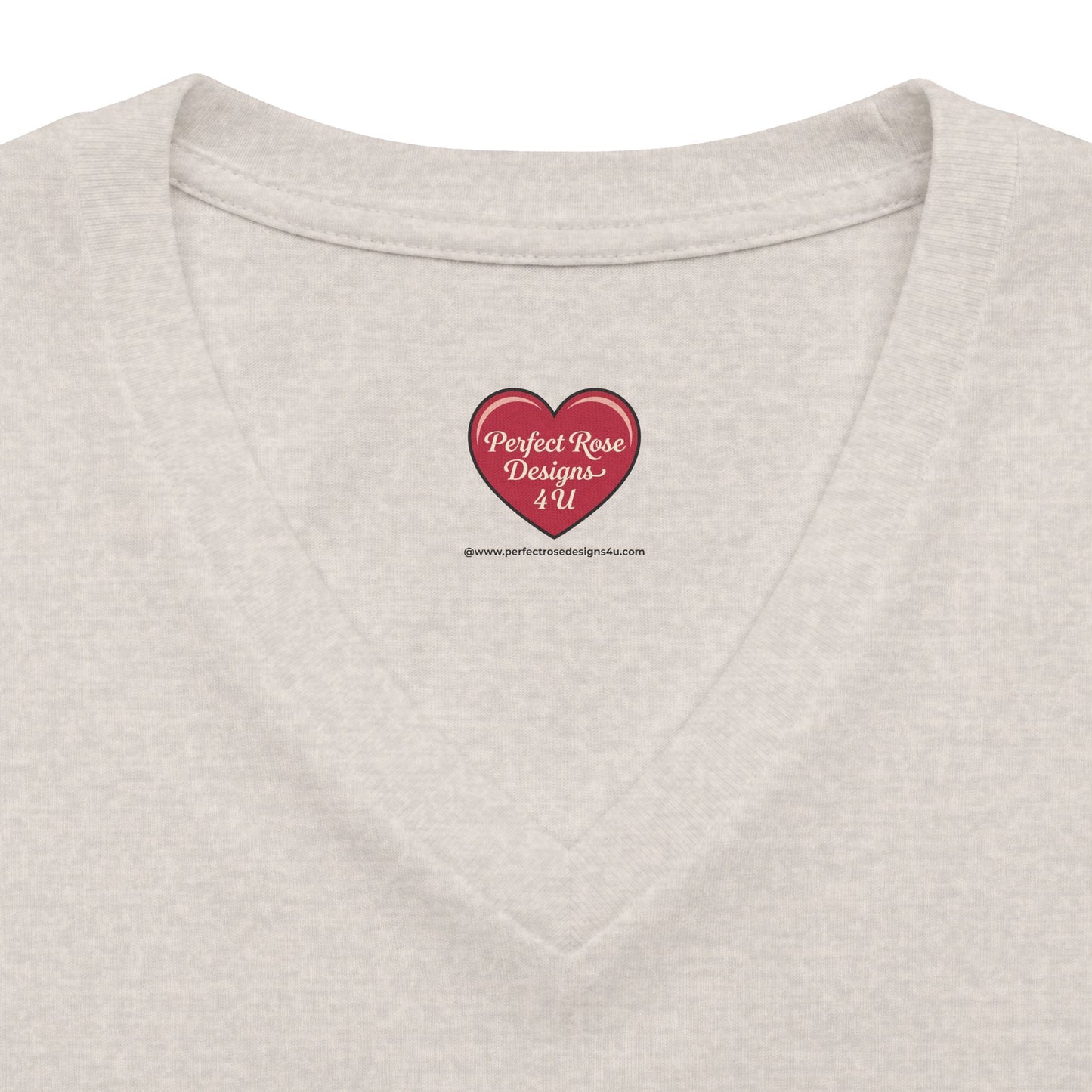 V-Neck Tee — "Strong Without Being Brutal" Floral Inspirational Women's Shirt