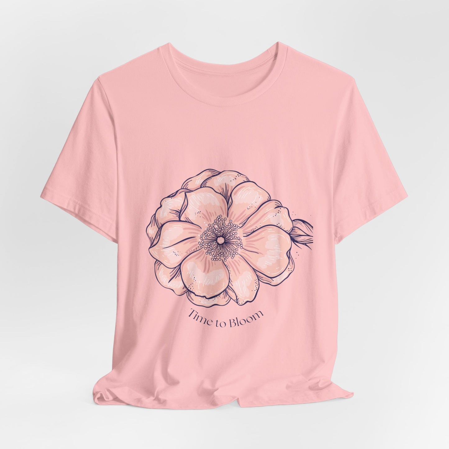 Floral Anemone Tee – Pink Watercolor Flower Graphic T-Shirt
