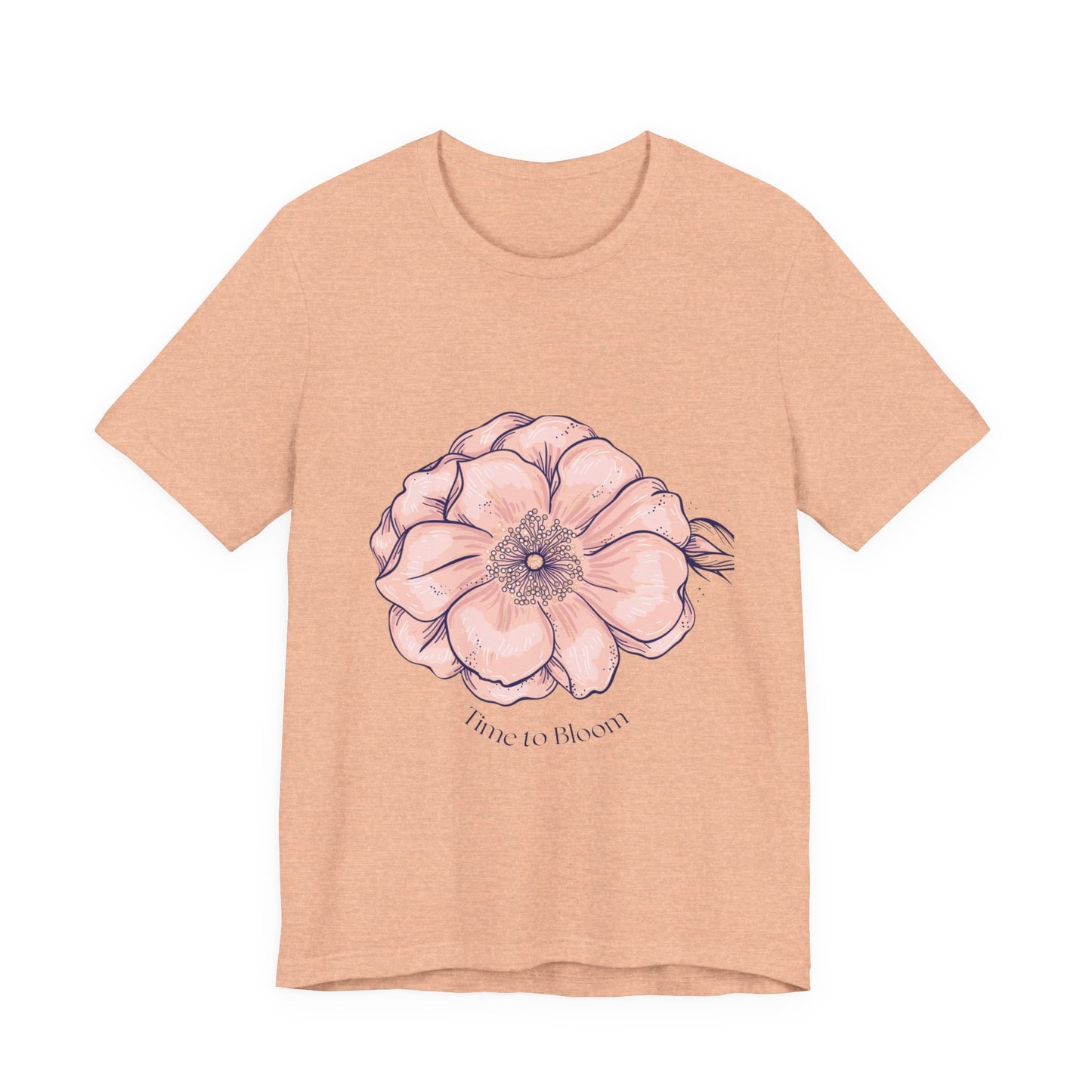 Floral Anemone Tee – Pink Watercolor Flower Graphic T-Shirt
