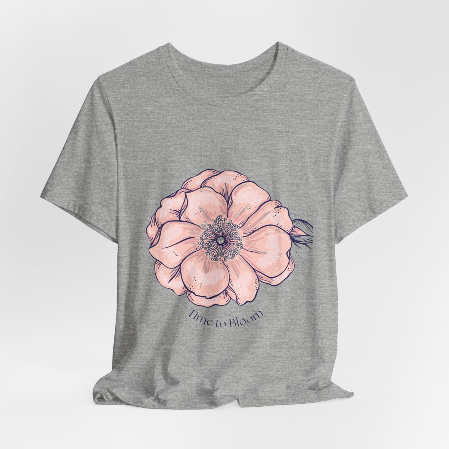 Floral Anemone Tee – Pink Watercolor Flower Graphic T-Shirt