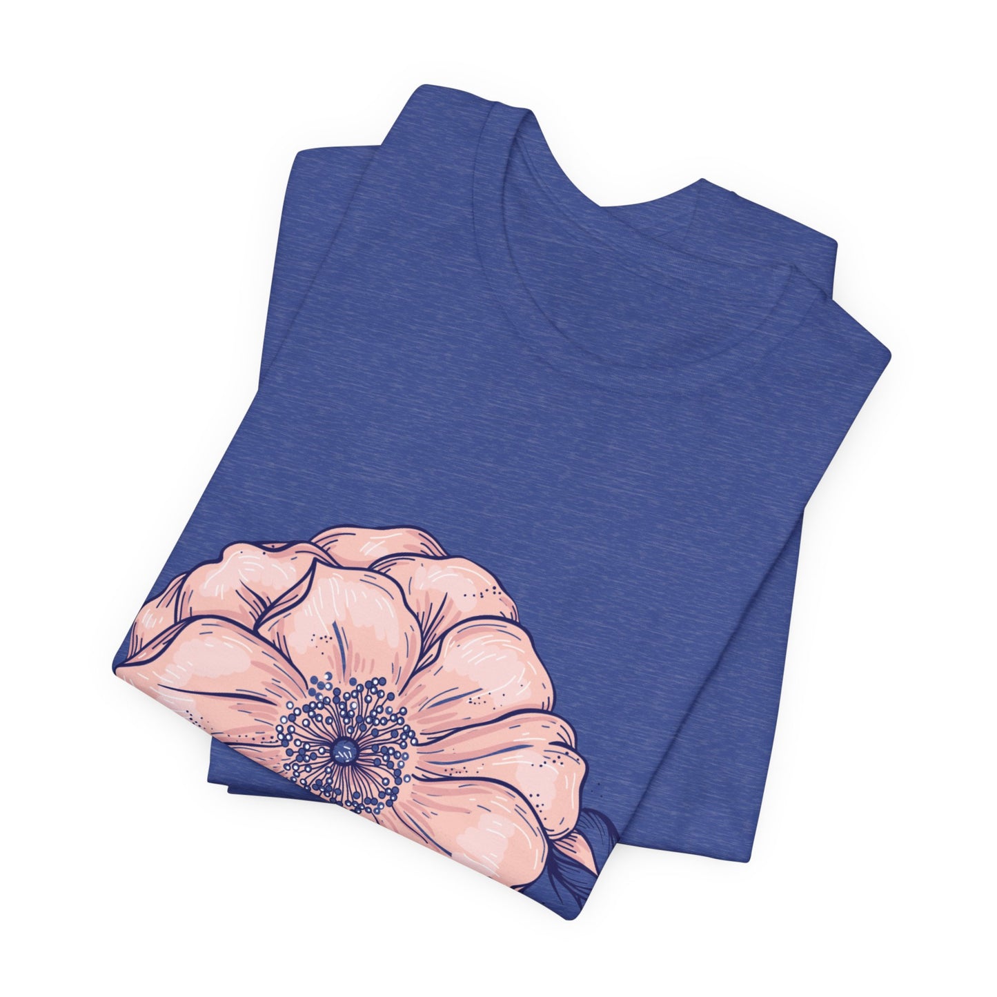 Floral Anemone Tee – Pink Watercolor Flower Graphic T-Shirt