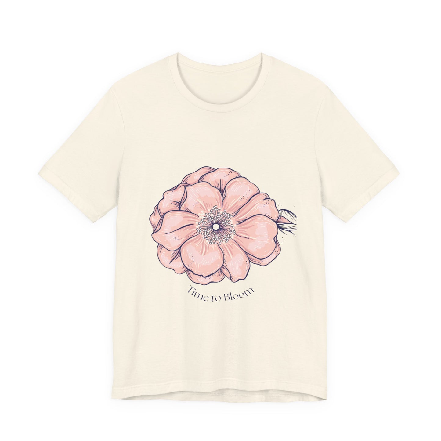 Floral Anemone Tee – Pink Watercolor Flower Graphic T-Shirt