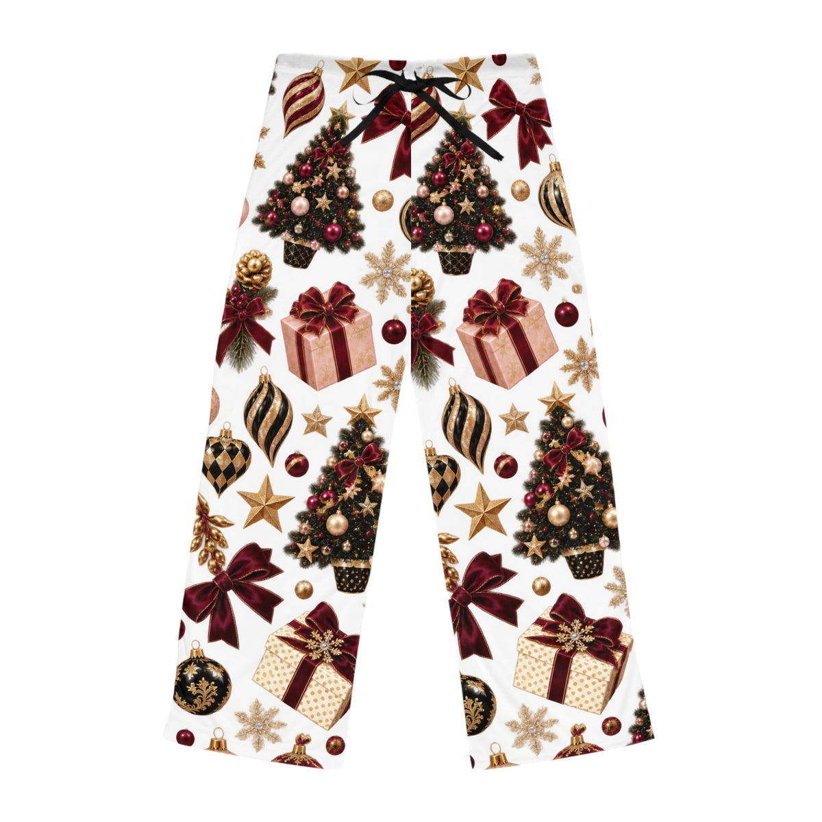 Christmas Tree & Gifts Women's Pajama Pants — Festive Holiday Lounge Sleepwear