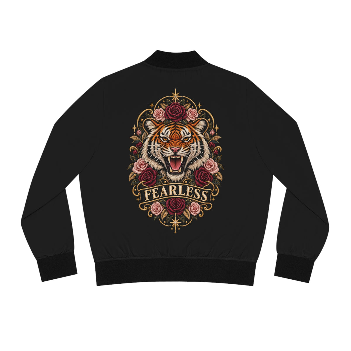 Fearless Tiger Rose Bomber Jacket