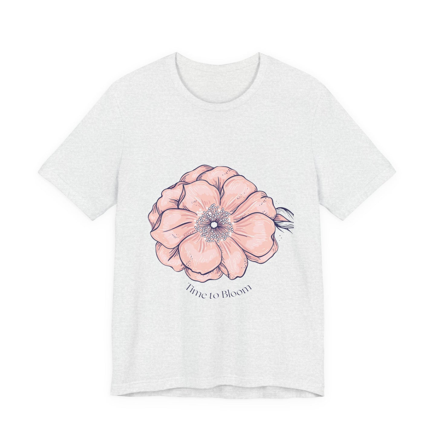 Floral Anemone Tee – Pink Watercolor Flower Graphic T-Shirt