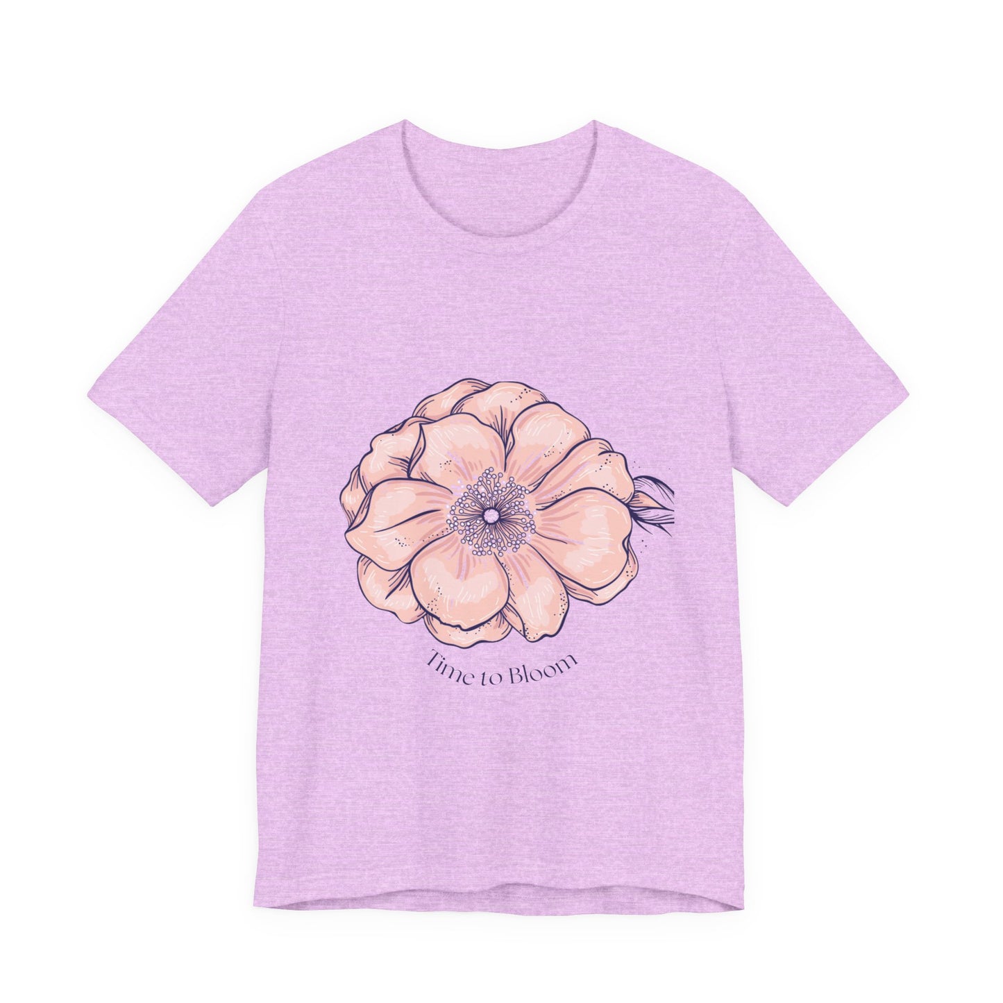 Floral Anemone Tee – Pink Watercolor Flower Graphic T-Shirt