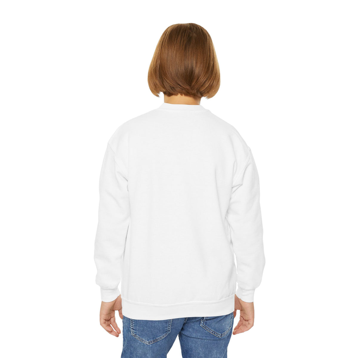 Youth Crewneck Sweatshirt — "Little Star, Big Dreams" Purple Cartoon Graphic