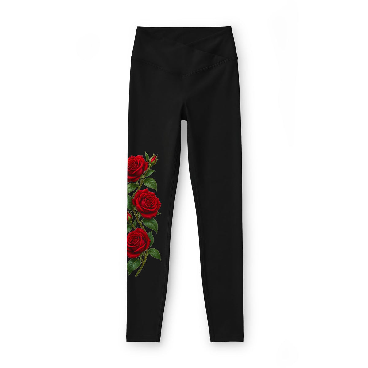 Women’s Black Rose Floral Luxe Leggings