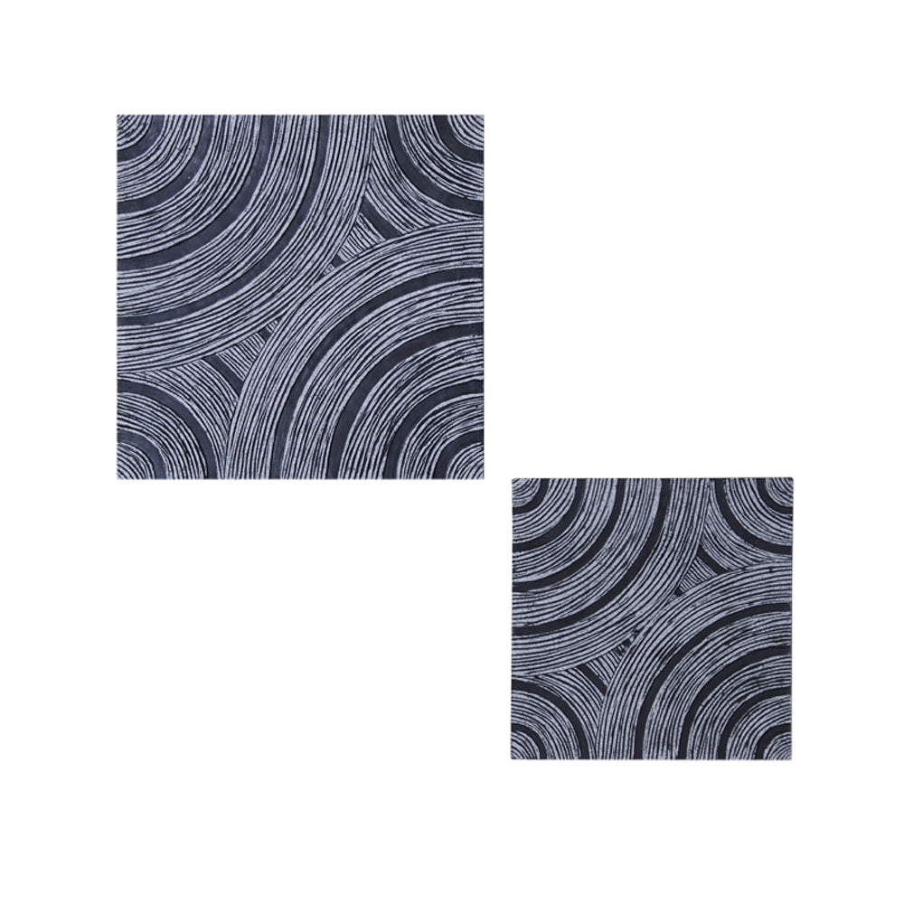 13" X 13" X 2" Gray Lined, Square - Wall Decor-1
