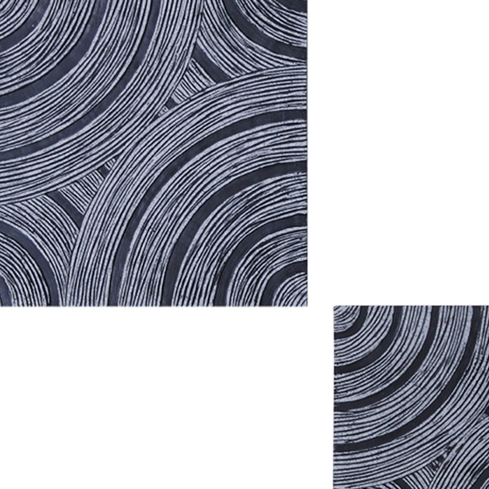 13" X 13" X 2" Gray Lined, Square - Wall Decor-2