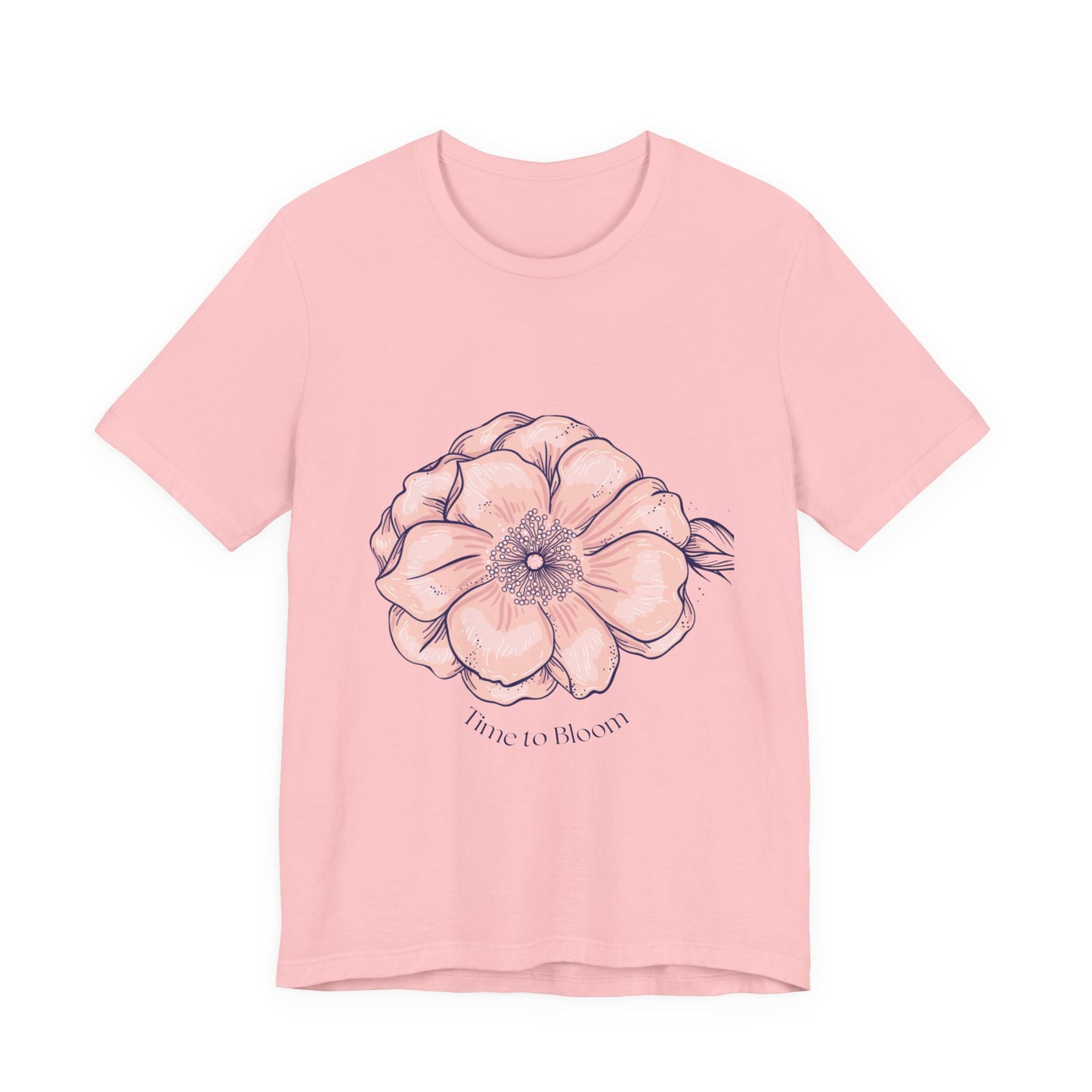 Floral Anemone Tee – Pink Watercolor Flower Graphic T-Shirt