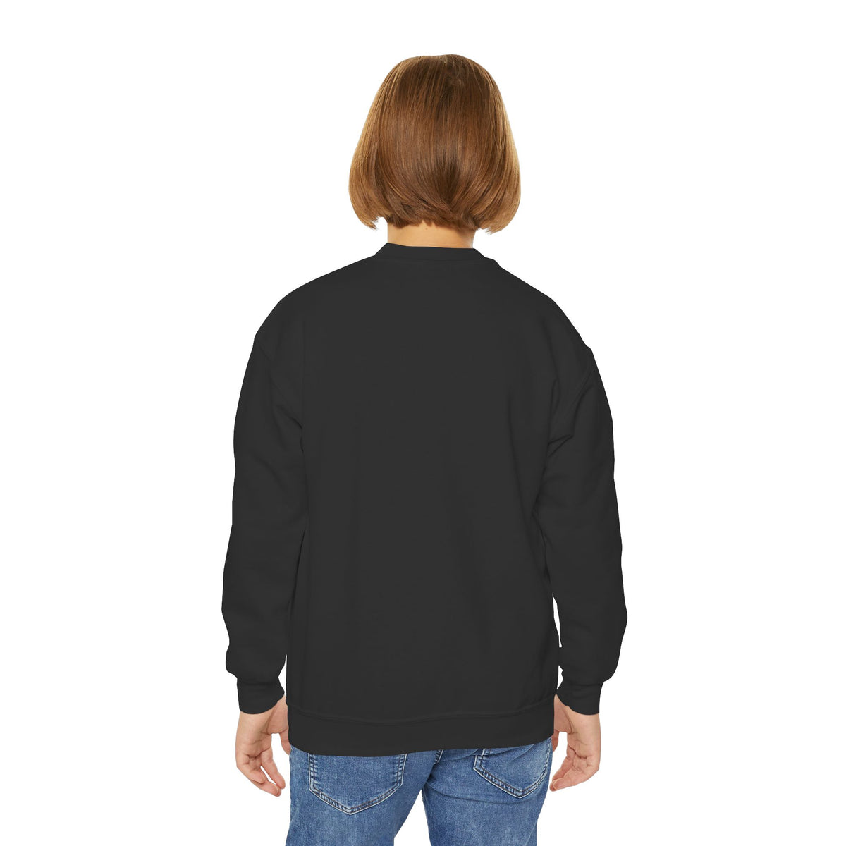 Youth Crewneck Sweatshirt — "Little Star, Big Dreams" Purple Cartoon Graphic