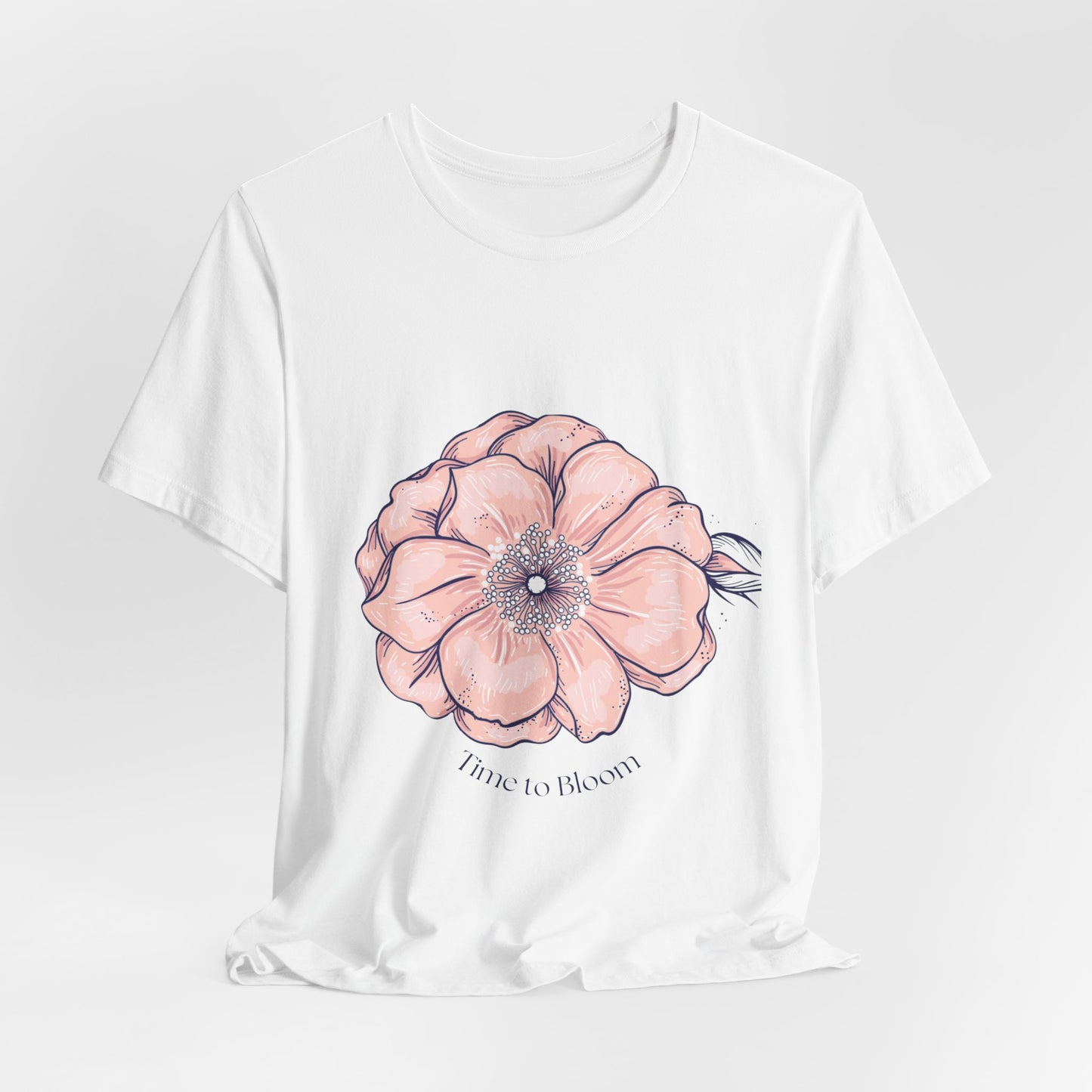 Floral Anemone Tee – Pink Watercolor Flower Graphic T-Shirt