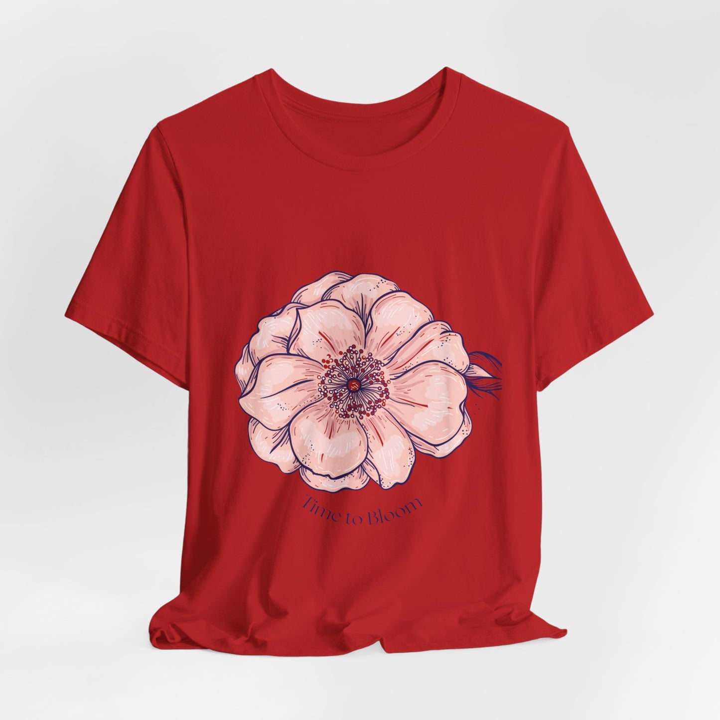 Floral Anemone Tee – Pink Watercolor Flower Graphic T-Shirt