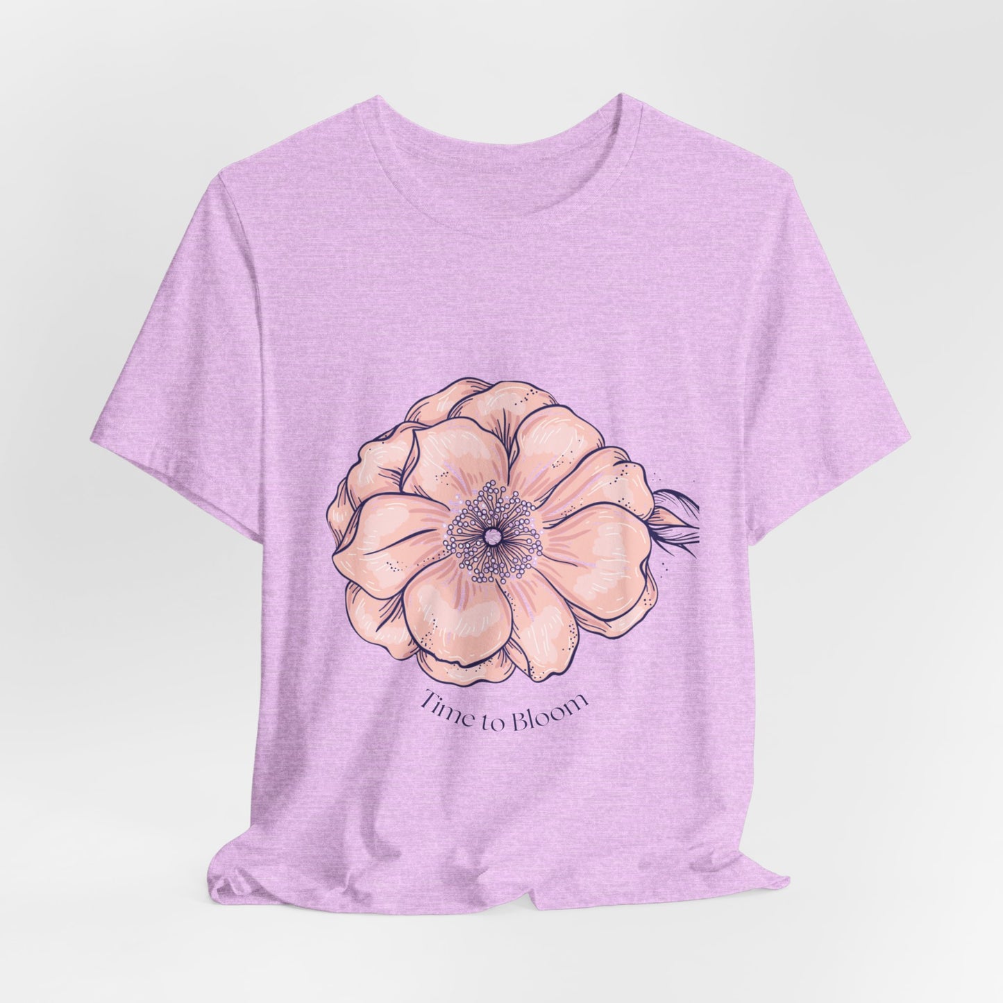 Floral Anemone Tee – Pink Watercolor Flower Graphic T-Shirt