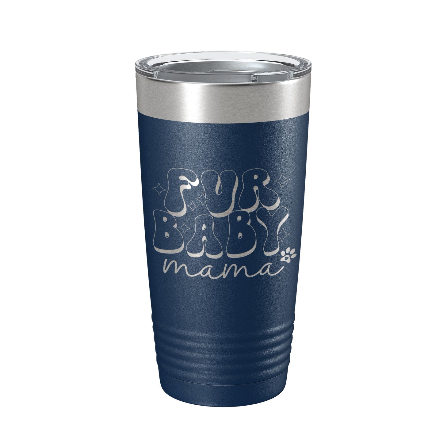 Fur Baby Mama Tumbler Dog Lover Travel Mug Gift Retro Insulated Laser Engraved Coffee Cup 20 oz-8