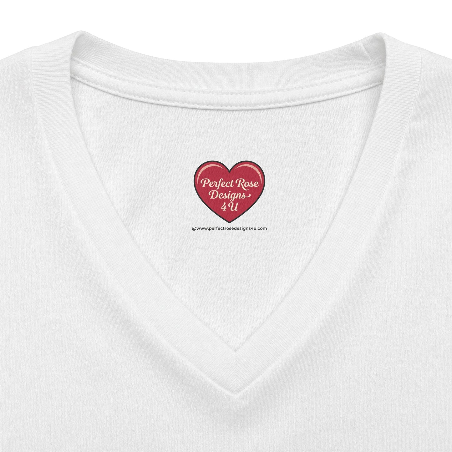 V-Neck Tee — "Strong Without Being Brutal" Floral Inspirational Women's Shirt