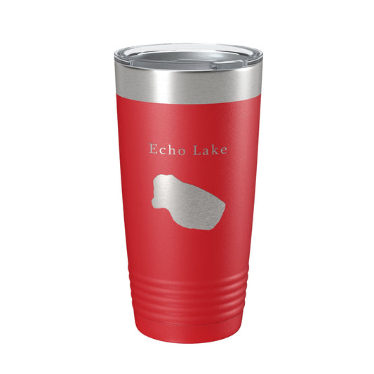 Echo Lake Map Tumbler Travel Mug Insulated Laser Engraved Coffee Cup Colorado 20 oz-10