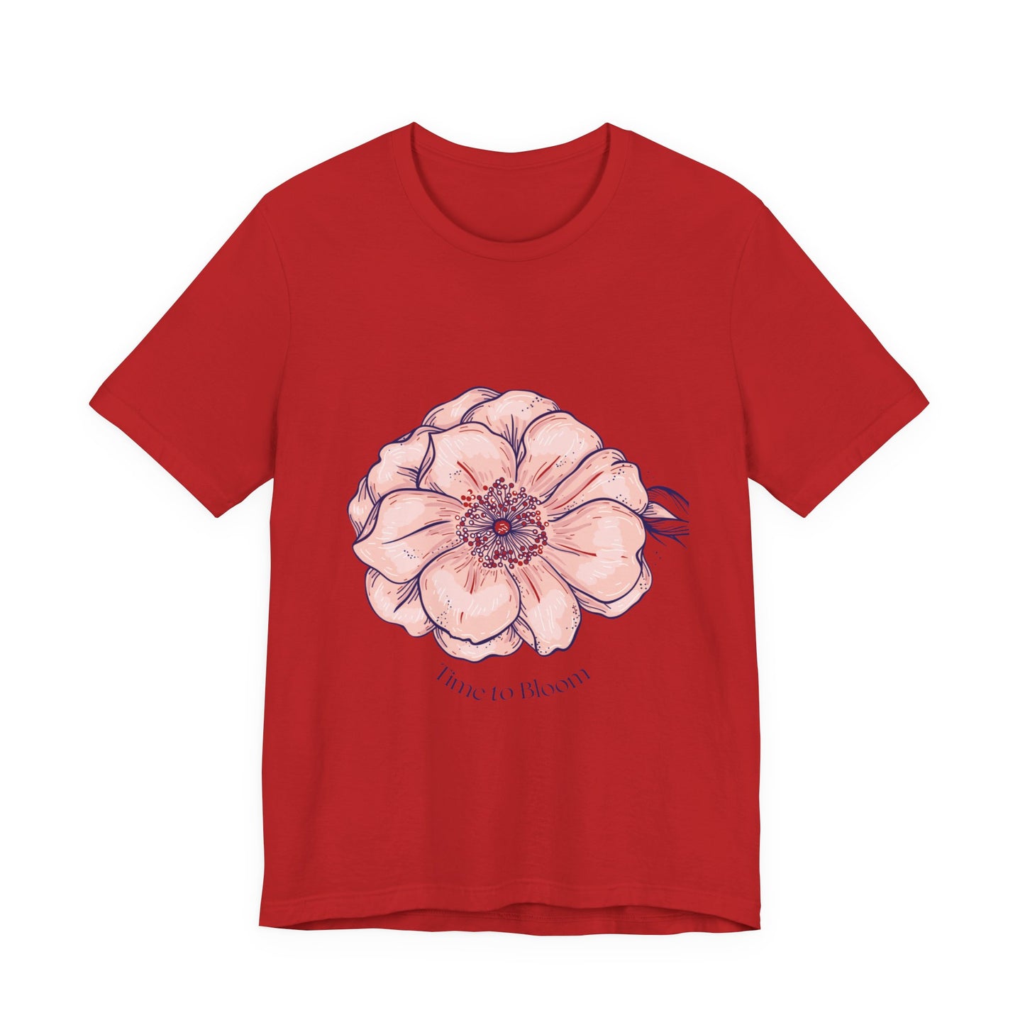 Floral Anemone Tee – Pink Watercolor Flower Graphic T-Shirt