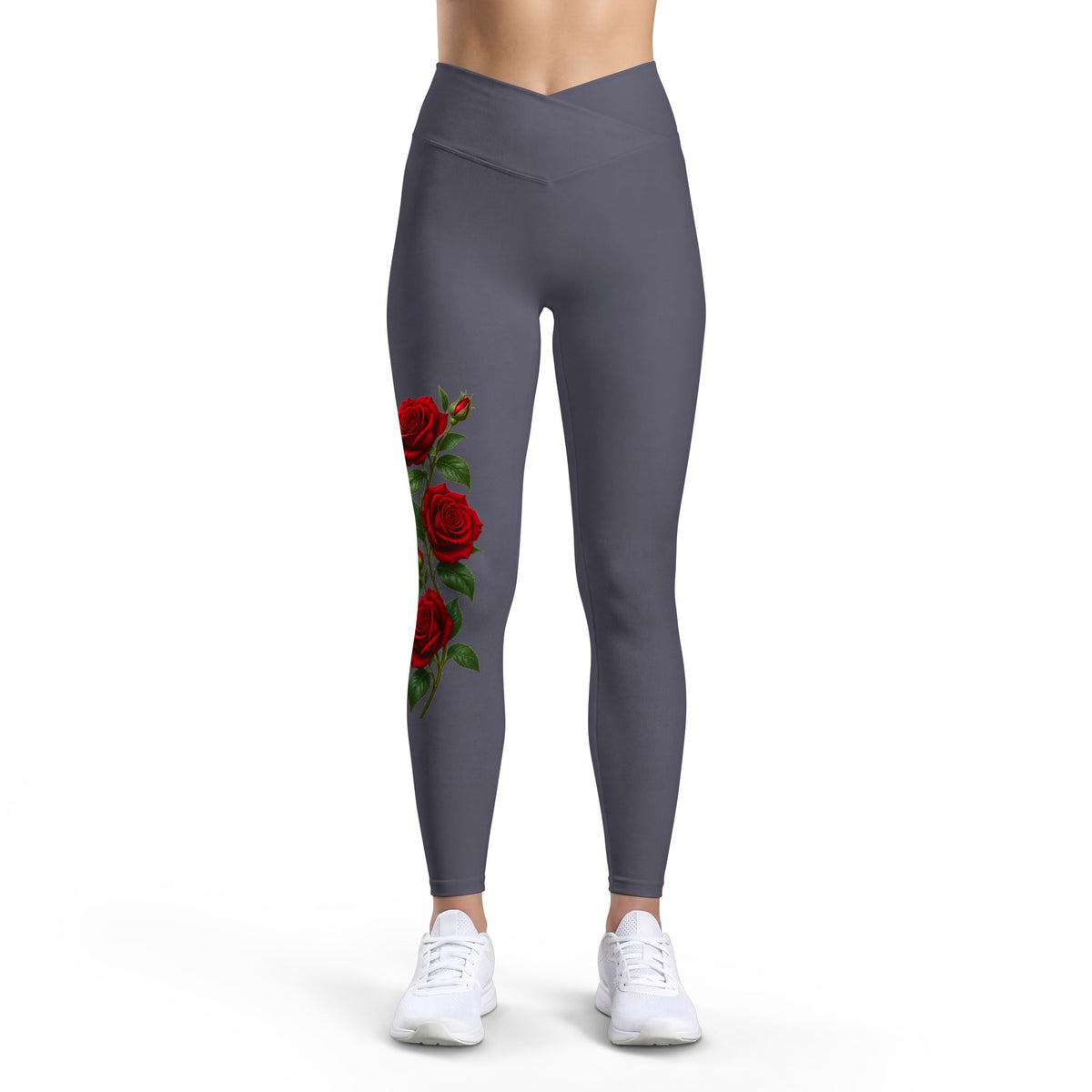 Women’s Black Rose Floral Luxe Leggings