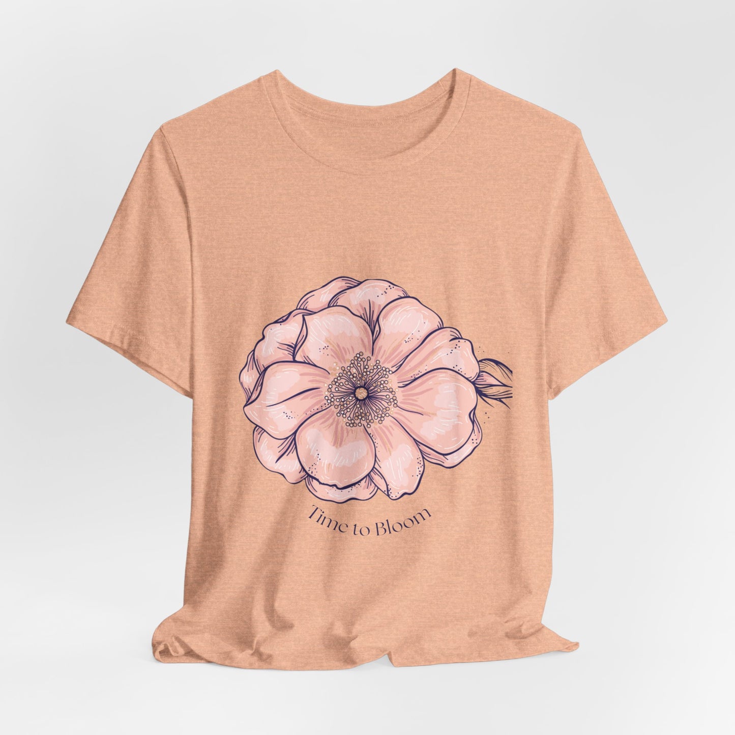 Floral Anemone Tee – Pink Watercolor Flower Graphic T-Shirt