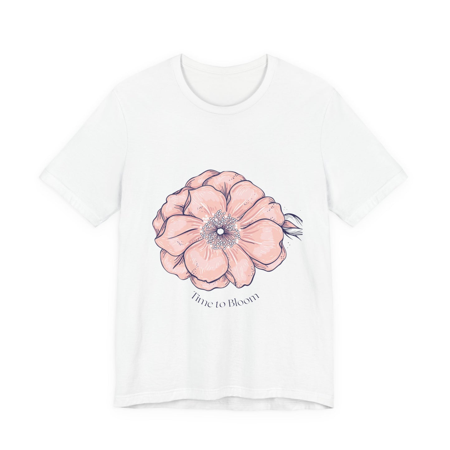 Floral Anemone Tee – Pink Watercolor Flower Graphic T-Shirt
