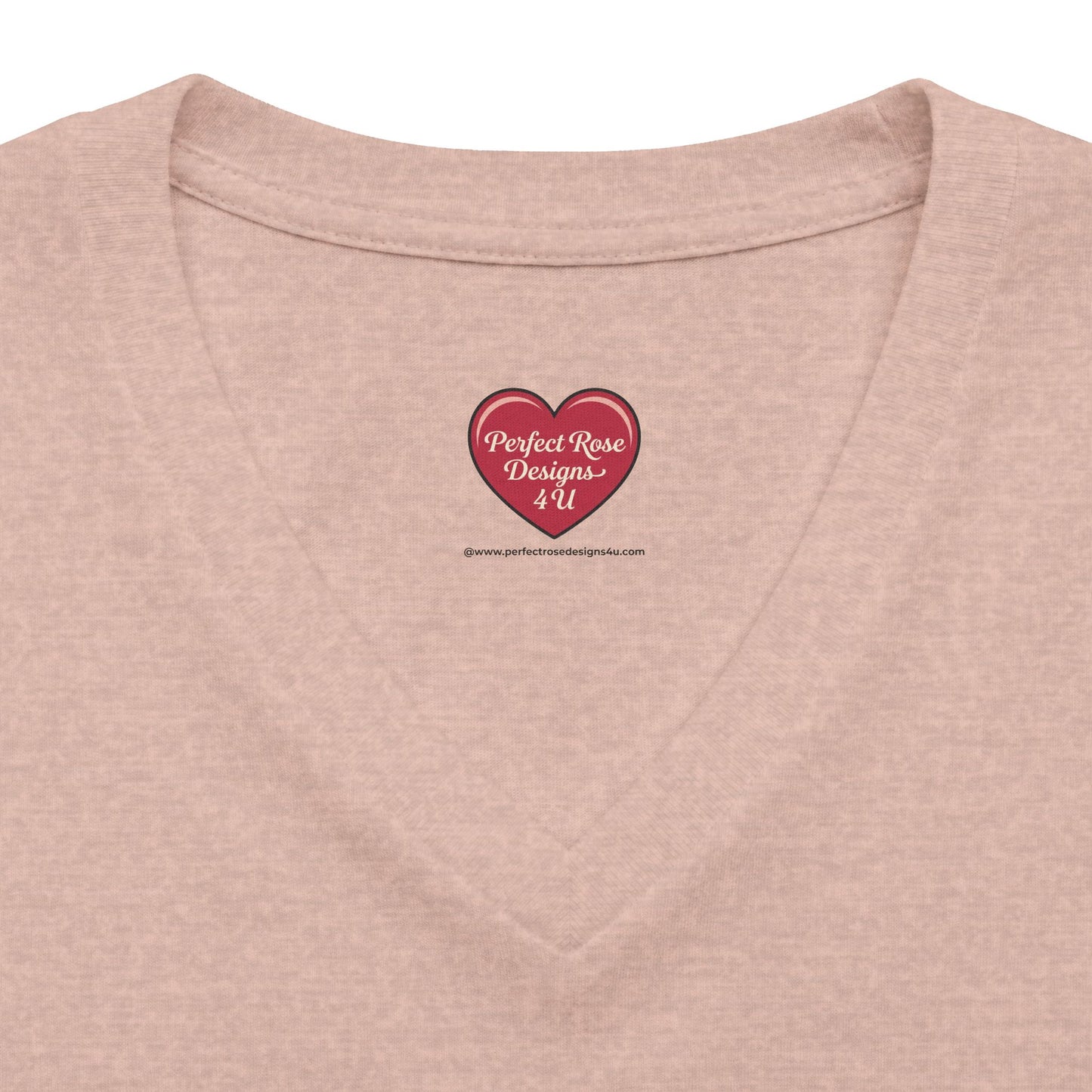 V-Neck Tee — "Strong Without Being Brutal" Floral Inspirational Women's Shirt