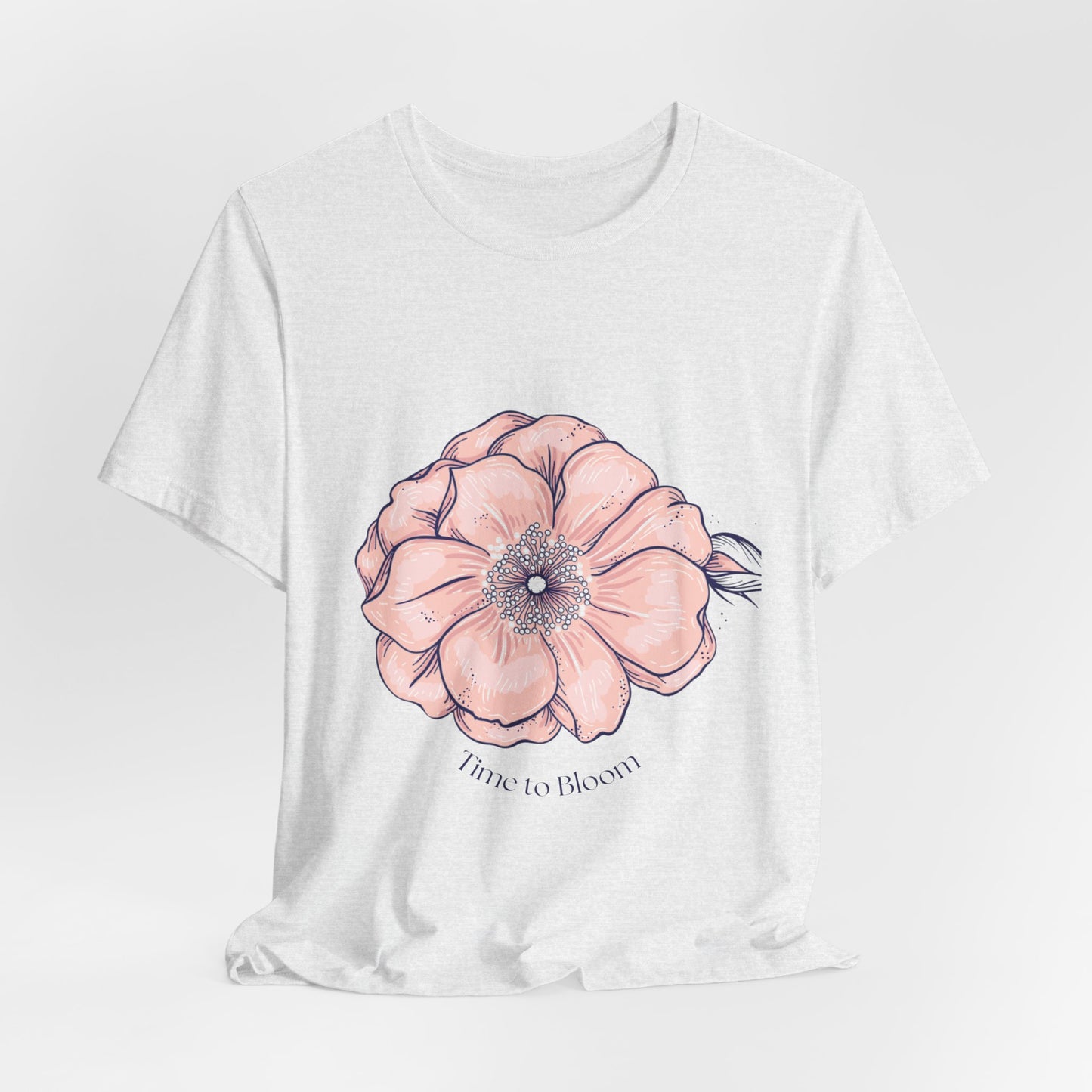 Floral Anemone Tee – Pink Watercolor Flower Graphic T-Shirt