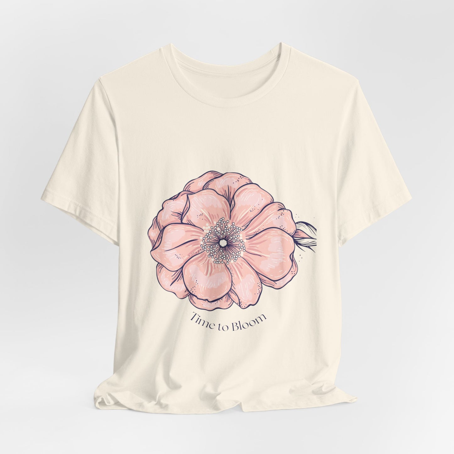 Floral Anemone Tee – Pink Watercolor Flower Graphic T-Shirt