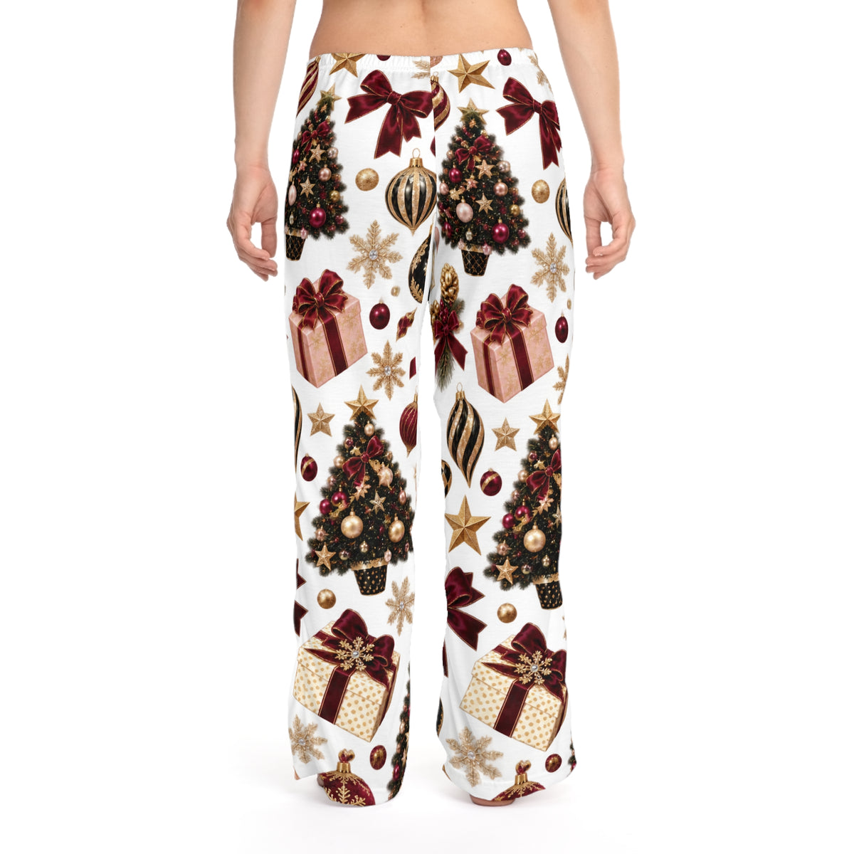 Christmas Tree & Gifts Women's Pajama Pants — Festive Holiday Lounge Sleepwear