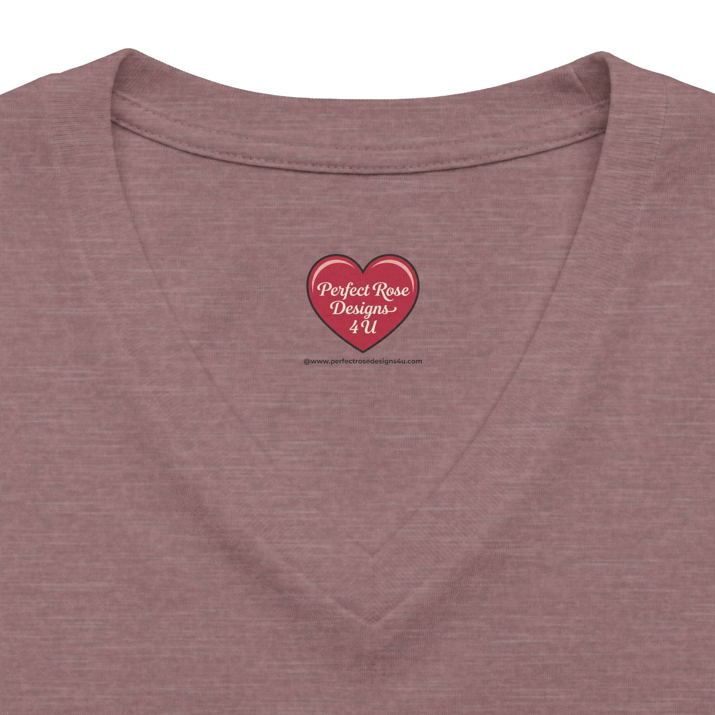 V-Neck Tee — "Strong Without Being Brutal" Floral Inspirational Women's Shirt