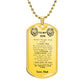 To My Son Dog Tag aChain* Happy Birthday* Happy Graduation from Dad