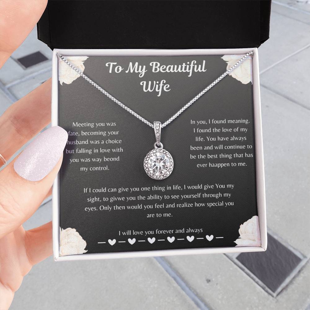 To My Beautiful wife Eternal Hope Necklace* Anniversary *Birthday* Express your Eternal  love