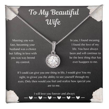 To My Beautiful wife Eternal Hope Necklace* Anniversary *Birthday* Express your Eternal  love