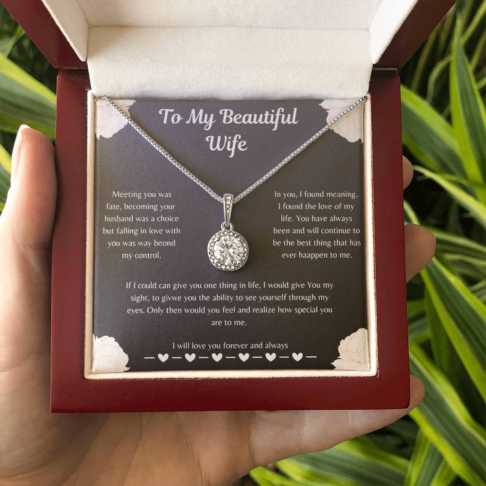 To My Beautiful wife Eternal Hope Necklace* Anniversary *Birthday* Express your Eternal  love