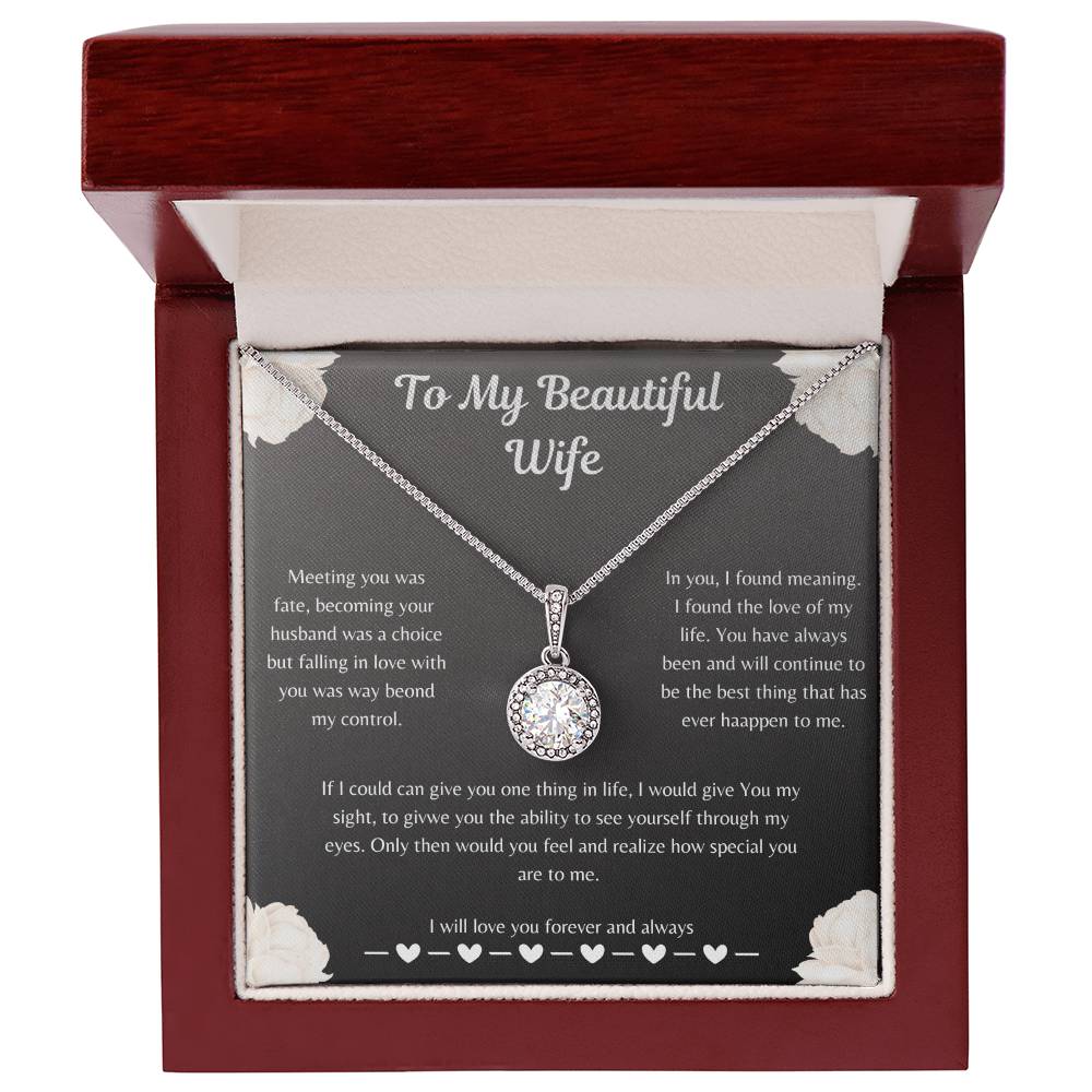 To My Beautiful wife Eternal Hope Necklace* Anniversary *Birthday* Express your Eternal  love