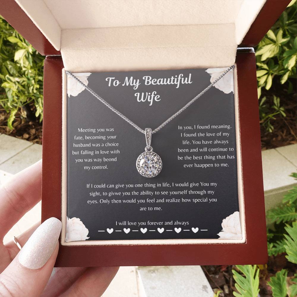 To My Beautiful wife Eternal Hope Necklace* Anniversary *Birthday* Express your Eternal  love