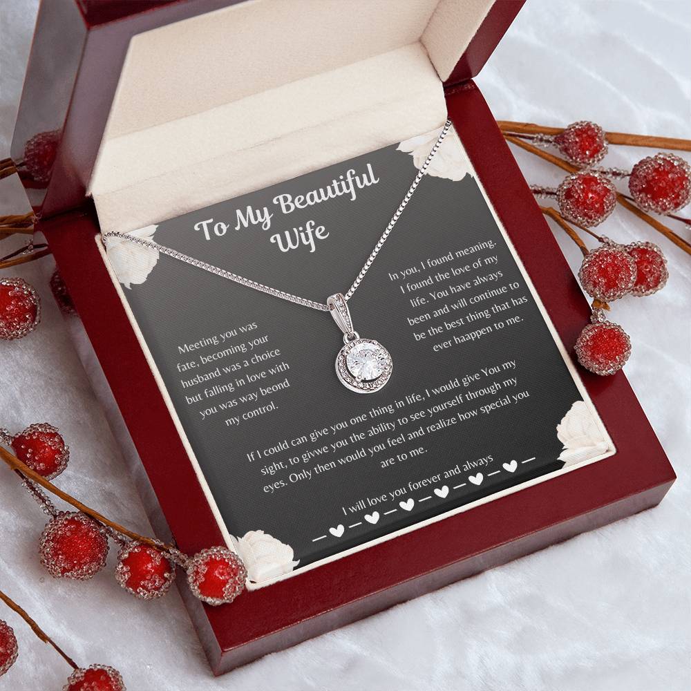 To My Beautiful wife Eternal Hope Necklace* Anniversary *Birthday* Express your Eternal  love