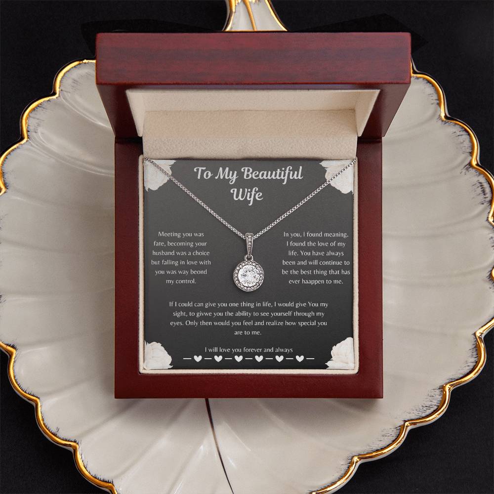 To My Beautiful wife Eternal Hope Necklace* Anniversary *Birthday* Express your Eternal  love