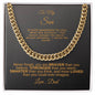 To My Admirable Son Cuban Link Chain* Necklace Birthday Gift* Graduation Gift*