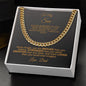 To My Admirable Son Cuban Link Chain* Necklace Birthday Gift* Graduation Gift*