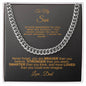 To My Admirable Son Cuban Link Chain* Necklace Birthday Gift* Graduation Gift*