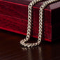 Gift  for Soul Mate Cuban Link Mens Chain LUX BOX+ LENGTH EXTENTION