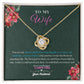 To my wife Love Knot necklace-----