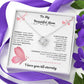 TO MY BEAUTIFUL MOTHER  INTERNAL NECKLACE, BIRTHDAY GIFT, PERSONALIZED MOTHERS DY GIFT.